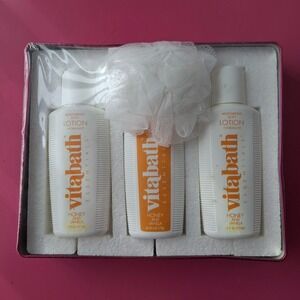 Vitabath Essentials HONEY & VANILLA Body Wash Lotion Gift Tin Box Set NEW SEALED